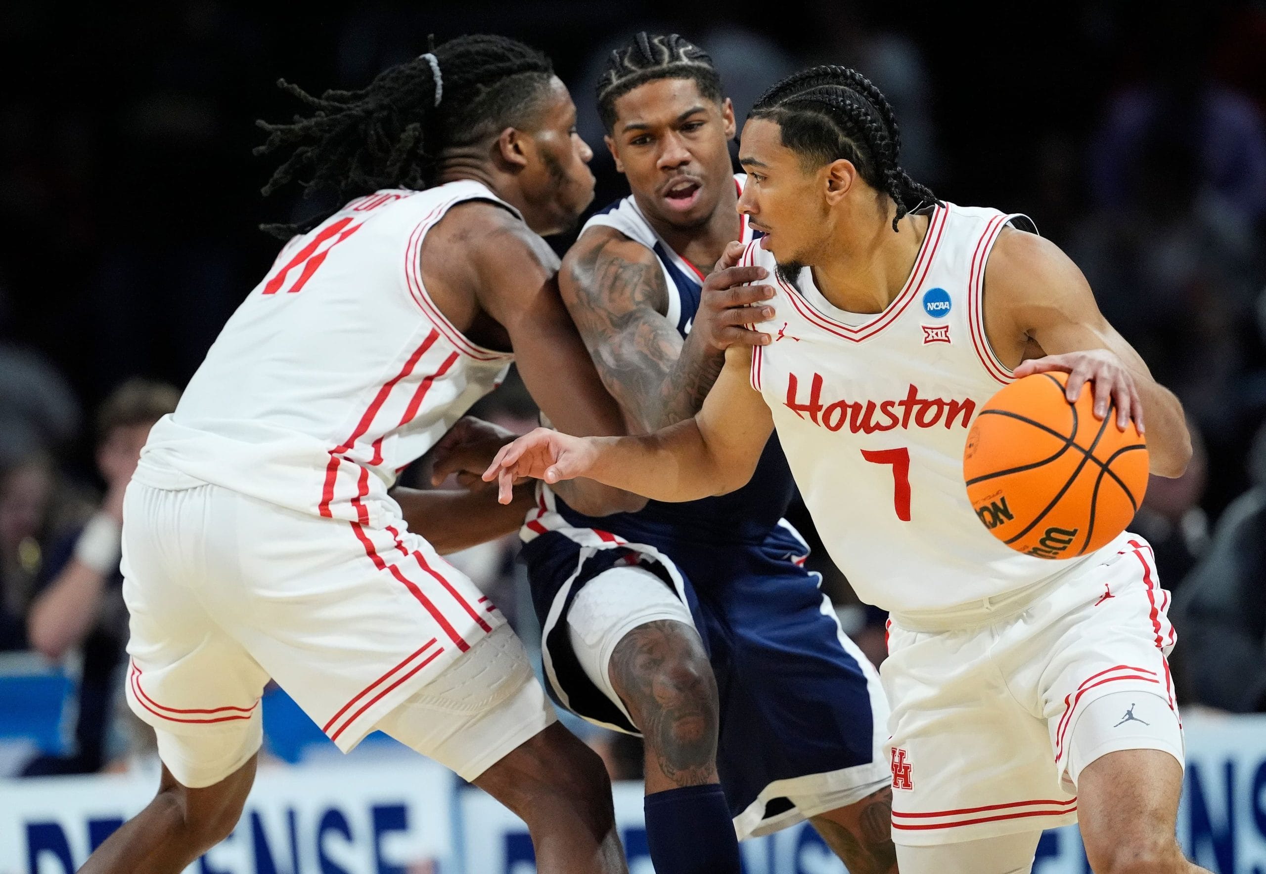 Robinhood's prediction market allows users to bet on the outcome of college basketball games, like Gonzaga v Houston during the 2025 NCAA Men's Basketball Tournament in Wichita, Kansas on March 22, 2025 (Photo by Jamie Squire/Getty Images)