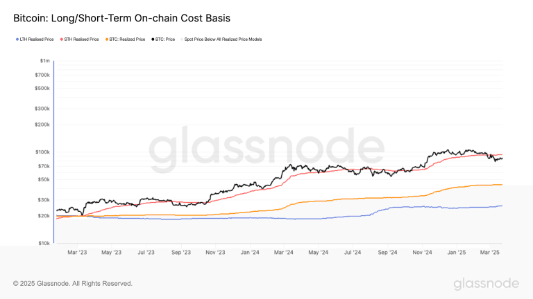Long/Short Term On Chain Cost Basis (Glassnode)