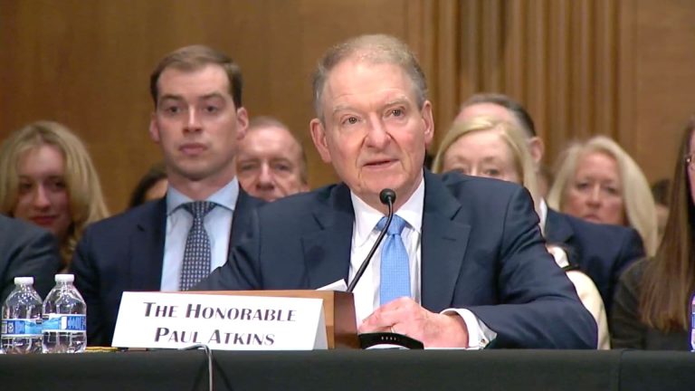 Paul Atkins has been confirmed by the Senate to take over the Securities and Exchange Commission as chairman. (Senate Banking Committee)
