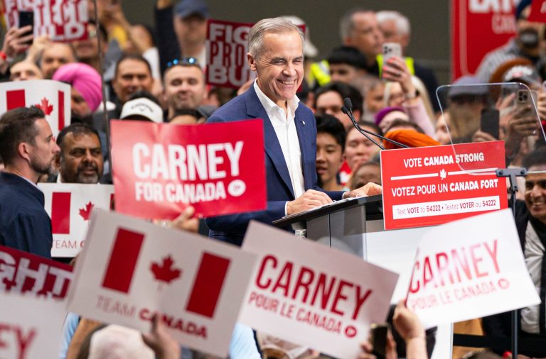 Canadian Prime Minister Mark Carney will remain the nation's leader after Monday's election. (Rich Lam/Getty Images)