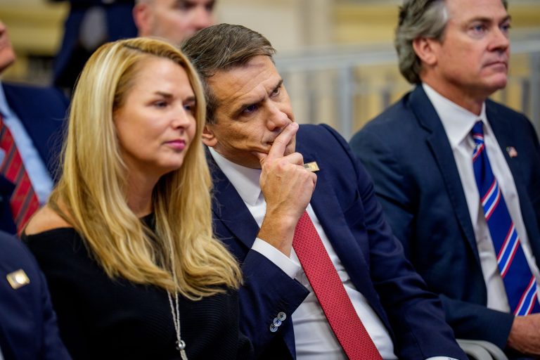 Deputy Attorney General Todd Blanche, center (Andrew Harnik/Getty Images)
