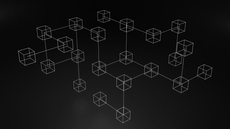 Blockchains black and white image