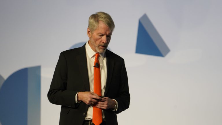 Strategy Executive Chairman Michael Saylor at the Digital Asset Summit in New York City on March 20, 2025. (Nikhilesh De)