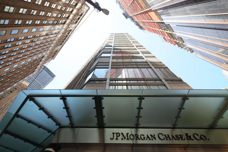 JPMorgan Chase headquarters in New York City in 2023. (Michael M. Santiago/Getty Images)