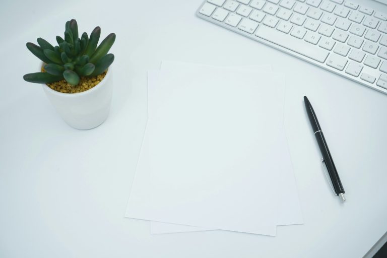 Plant and keyboard