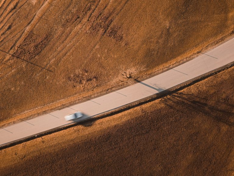 Blurred car driving