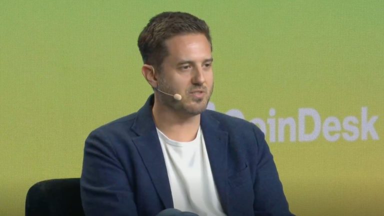 Rumble CEO Chris Pavlovski at Consensus 2025 in Toronto (CoinDesk)