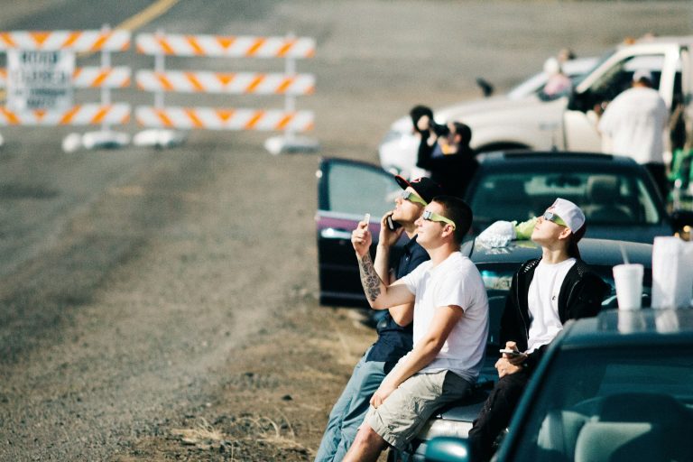 Eclipse Watching with glasses