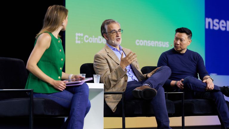 Jose Fernandez da Ponte, senior vice president of digital currencies at PayPal, speaks at Consensus 2025.