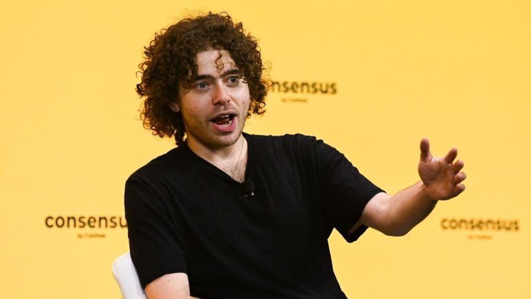 Polymarket founder and CEO Shayne Coplan at CoinDesk's Consensus 2024.