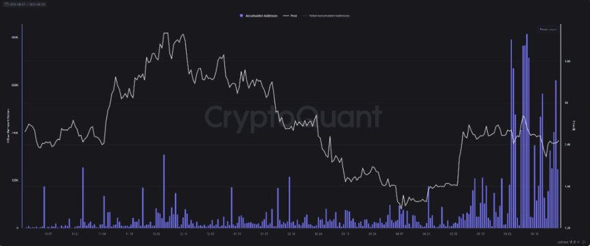 btc_8315a7 Ethereum Accumulation Addresses show Strong Accumulation | Source: CryptoQuant
