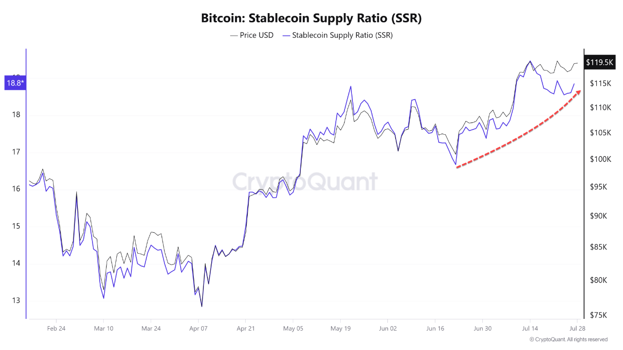 q5gekl_5f7a328b59d7ea0cb82127bfd0eac3dbbfcfed048941452fca6153840e2d6341-1 Bitcoin Stablecoin Supply Ratio (SSR).