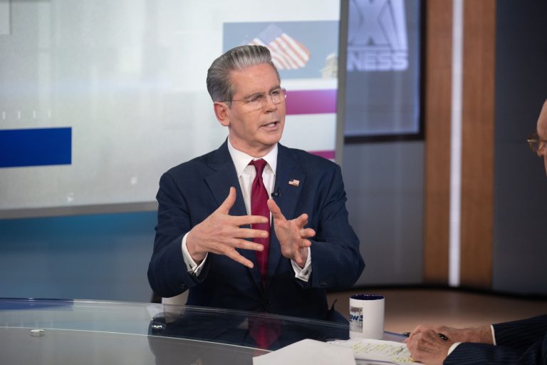 Treasury Secretary Scott Bessent on Fox Business on August 12. (Noam Galai/Getty Images)