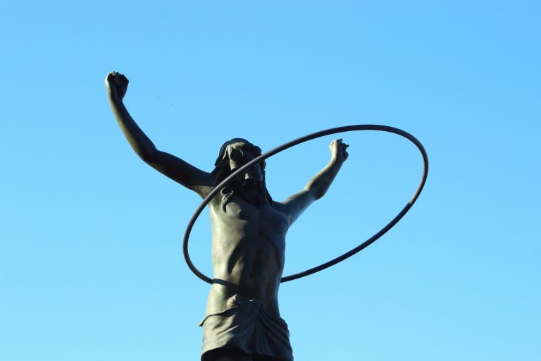 Hoola Hoop Statue blue sky